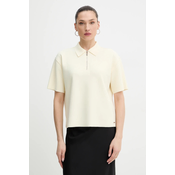 Calvin Klein Polo majica LV044E241G Bež Relaxed Fit