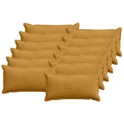 Vidaxl Prevleka za blazino 12 kos HOUTEN Rumena 40 x 80 cm korduroy