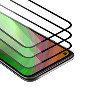 Cadorabo CADORABO LG K61 - Zaščitna folija v transparentno s čarno - 3-pack Kaljeno steklo za zaščito zaslona s trdoto 9H in 3D dotikom, (20548123)