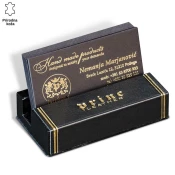 Princ Leather Držac vizit kartica Elegant, Crni