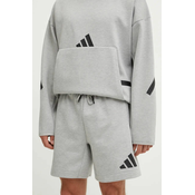 Kratke hlače adidas ZNE moške, siva barva, JJ4892