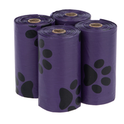 Mirisne vrećice za pseći izmet - 4 role po 15 vrećica ljubičaste boje, lavanda