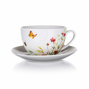 Banquet Skodelica in krožnik MEADOW 240 ml, komplet 4
