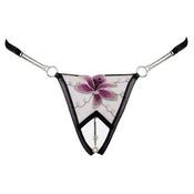 Cottelli Crotchless String with Flower 2322269 S/M