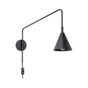 Sollux SL.1697 - Zidna svetiljka NOX 1xE14/10W/230V crna