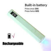 KJB Polnilna UV LED lučka za gel nohte z zaslonom, zelena, USB