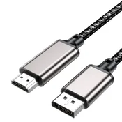 INF 4K@30Hz DP na HDMI adapter kabel - Visoka ločljivost videa in prenosa zvoka 1 m, (5000085542)