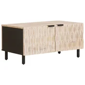 vidaXL Klubska miza Bela 80 x 50 x 40 cm Masiven les manga