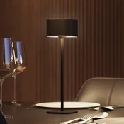 Calex LED namizna svetilka na baterije Serino, črna, aluminij, 2.700 K - Dnevna soba/jedilnica