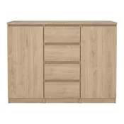 Komoda v hrastovem dekorju 121x91x50 cm Naia – Tvilum