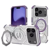 Hibridni ovitek Carbon Shield Pro za iPhone 17 Pro - purple transparent