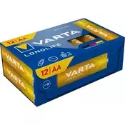 VARTA 4106301132 Longlife AA (LR06) alkalne baterije, 12 komada u pakiranju (pakiranje bez plastike)