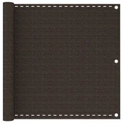 Balkonski zastor smedi 90 x 300 cm HDPE