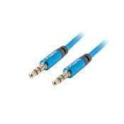 Lanberg mini jack 3,5 mm (M/M) 3-polni kabel, 2 m, plavi CA-MJMJ-10CU-0020-BL