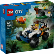 LEGO® City štirikolesnik za raziskovanje džungle - misija rdeča panda (60424)