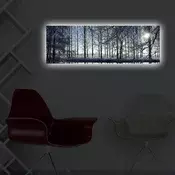 Wallity Slika na platnu sa LED osvetljenjem 30x90cm