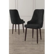 Hanah Home Set stolica Trex, 46x95x42 cm, 2 komada, Braon-crne