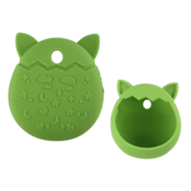 slomart LEAN TOYS Silikonsko etui za Tamagotchi - Zelena (oblikovan kot mačka)