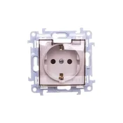 Simon 10 Enojna vtičnica SCHUKO s tesnilom in zaklopkami, prozorna loputa, bela 16A 250V IP44 CGSZ1BZ.01/11A