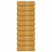 Vidaxl Brisače za goste FROGN 10 kosov zlate 30x50 cm 360 g/m2