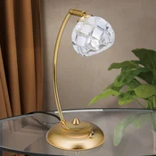 ORION Stolna lampa od olovnog kristala Maderno, zlatna - Dnevni boravak/blagovaonica - Moderan - mat zlato, sjajno zlato, satin finiš - Metal