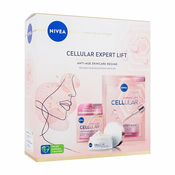 Nivea Cellular Expert Lift darovni set dnevna krema za kožu Cellular Expert Lift 50 ml + tekstilna maska za lice Cellular Expert Lift 1 kom za žene