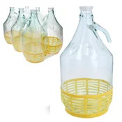 Steklena pletenka 5l z ročajem in plastičnim zamaškom 67122