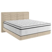 Carryhome POSTELJA BOXSPRING 160 cm x 200 cm , tekstil bež
