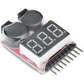 1-8s Buzzer Alarm za Lipo baterije | Indikator nizke napetosti z LED | Za Lipo baterije