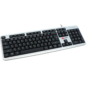 C-TECH KB-102 USB slim silver-black KB-102-U-SL