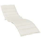 Vidaxl Blazina za ležalnik melanž krem 200x70x4 cm blago