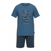 TOM TAILOR Kratka pidžama, bež / mornarsko plava / tamno plava