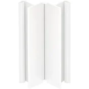 Kotna podnožna letev Flex, umetna masa, V: 120 mm, sijajno bela, s folijo