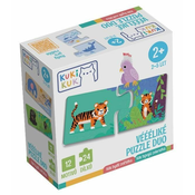 KukiKuk Véééliké puzzle duo Kje živijo živali
