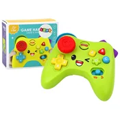 Interaktivni joystick za dojenčke intenzivne zelene barve z zvočnimi in svetlobnimi učinki