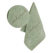 Frotirna brisača Linie collection z vezenino Daddy - Brisača - 50x100 cm - zelena