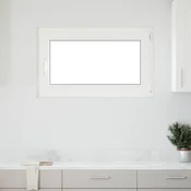 vidaXL Okno za klet RISOR 100 x 60 cm PVC in steklo Bela