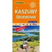 Compass Osrednja Kašubija 1:55.000. Plastificiran turistični zemljevid. Kompas.