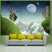 Foto tapeta - Flight over the mountains 100x70