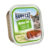 Happy Cat Duo komadici mesne paštete – piletina i janjetina 6 x 100 g