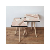 Hanah Home Sklapajuci Stocic 2 Komada 2SHP320 - Pink