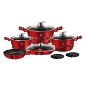 BERLINGER HAUS BH/7142 Metallic Line Burgundy Edition Set posuđa 11db-os