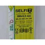 Kabelske vezice sive 280x4,5 mm - SapiSelco (1 pak/100 kos) SEL.21.425R