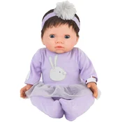 Punčka Tiny Treasure z rjavimi lasmi in vijolično tutu obleko (30140)