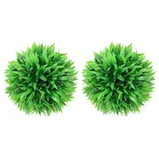 Vidaxl Umetni pušpani okrogli 2 kosa 20 cm