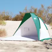 Vidaxl vidaXL Šotor za na plažo morsko zelen 268x223x125 cm 185T poliester