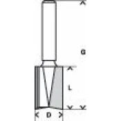 Ravni rezkar, 8 mm, D1 10 mm, L 19,6 mm, G 51 mm