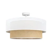 Plafonski luster BORHO 1xE27/60W/230V precnik 40 cm bela/juta