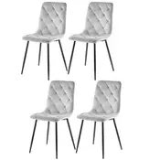 Fort Jedilni stol JERRY (svetlo siva) (set 4 kosov)