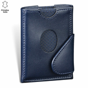 Princ Leather Novcanik Slide, Teget
